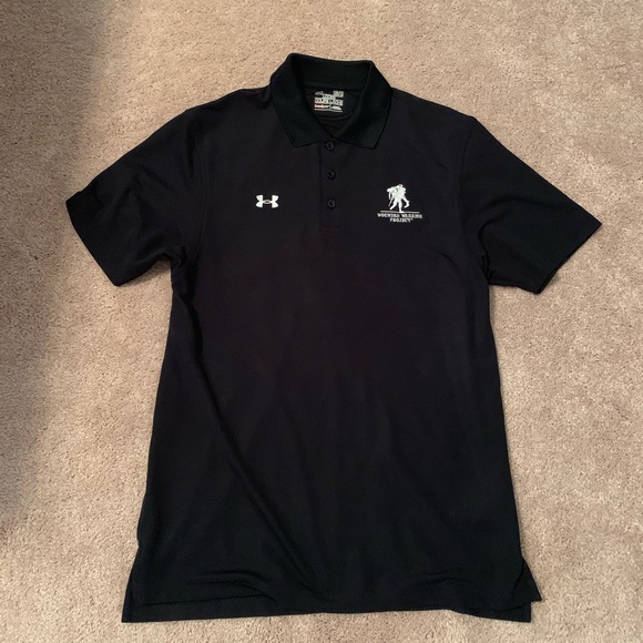 Under Armour Other - Men’s Under Armour Wounded Warrior Black Polo M